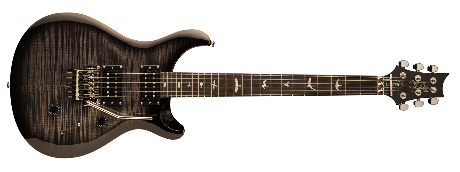 prs se custom 24 floyd rose charcoal burst